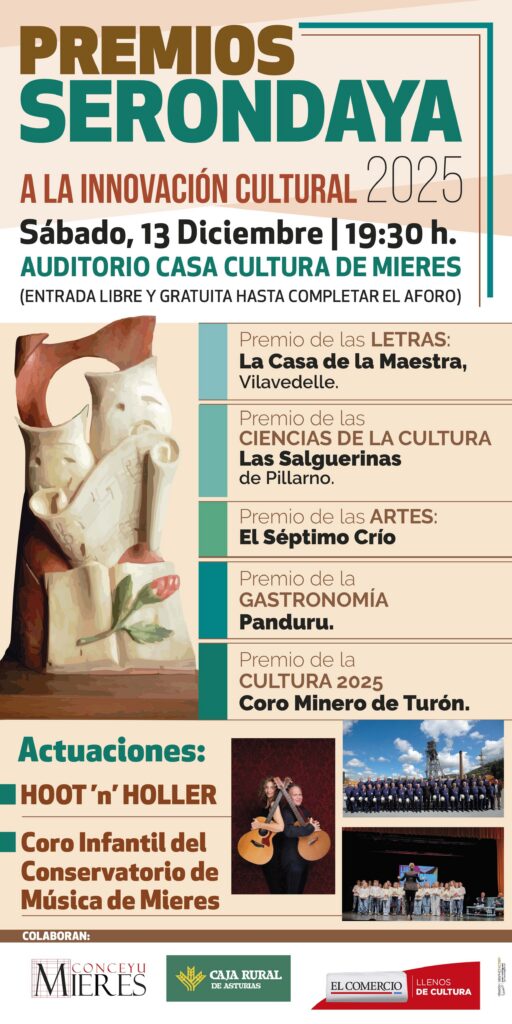 Cartel premios Serondaya a la innovación cultural